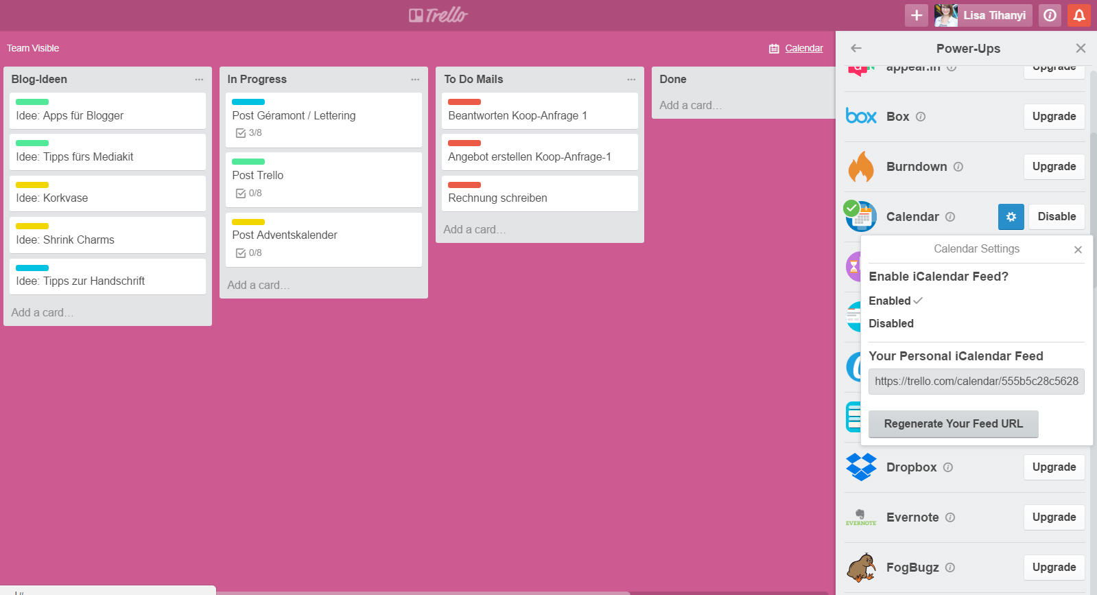 Redaktionsplanung für den Blog mit Trello