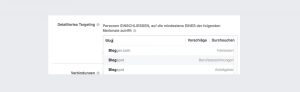 Facebook Ads Zielgruppen Detailed Targeting