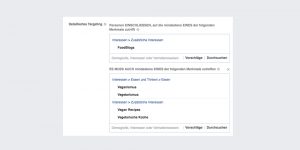 Facebook Ads Zielgruppen Detailed Targeting